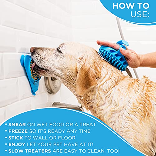 The Aquapaw Dog Licking Mat Distracts Pups During a Bath